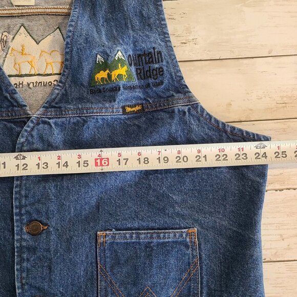 Wrangler Western Denim Vest Mountain Ridge Backcountry Horsemen of Utah XL - Picture 5 of 8